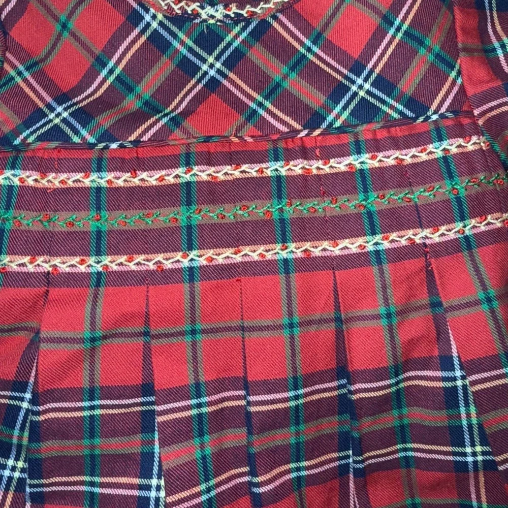 Dillards Edgehill‎ Collection Red Plaid Christmas Dress Girls 18 Month holiday